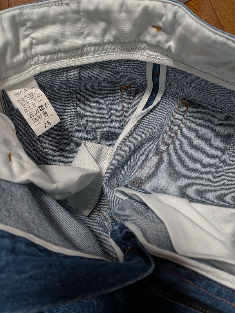 未使用　Spick&Span 5 1/2 DENIM 26　セミフレアストレッチ