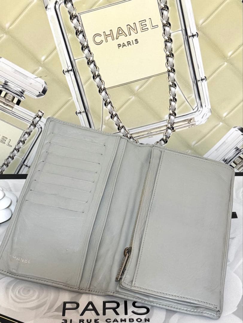 美品✨️】CHANEL✨️シャネル カンボンライン ピンク 長財布 ②