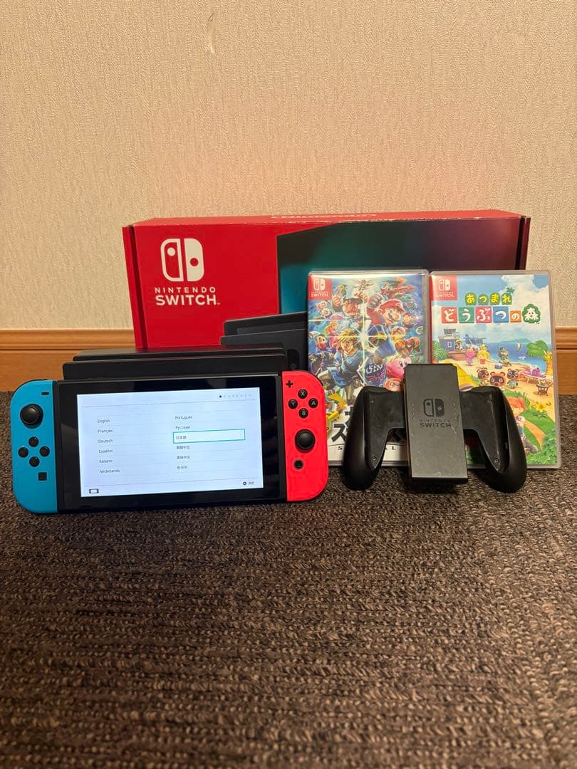 Nintendo Switch 本体 + ゲームソフト2本(付属品全有)