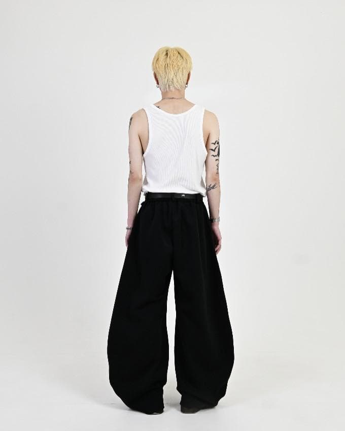 L2111　Lサイズ（black）　バルーンスウェットパンツ　地底人ONLINE
