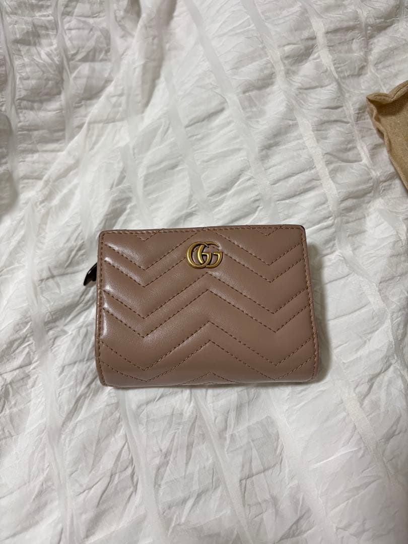 グッチ GGマーモント ダブルG 二つ折り財布 コンパクトウォレット