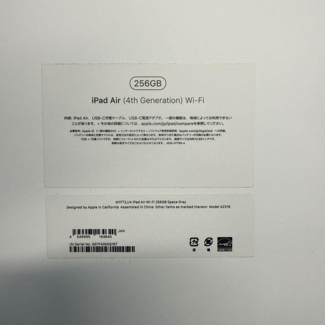 iPad Air 4世代 256GB Wi-Fi+Apple Pencil 2