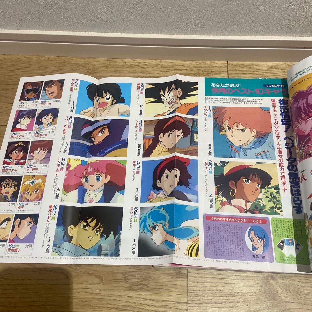 アニメージュ 1992年 1月号 ポストカード　ポスター付き