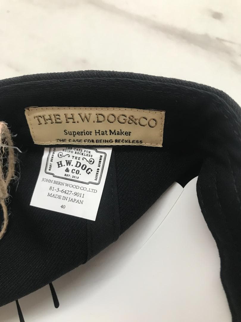 H.W.DOG & CO. ブラックベースボールキャップ -01