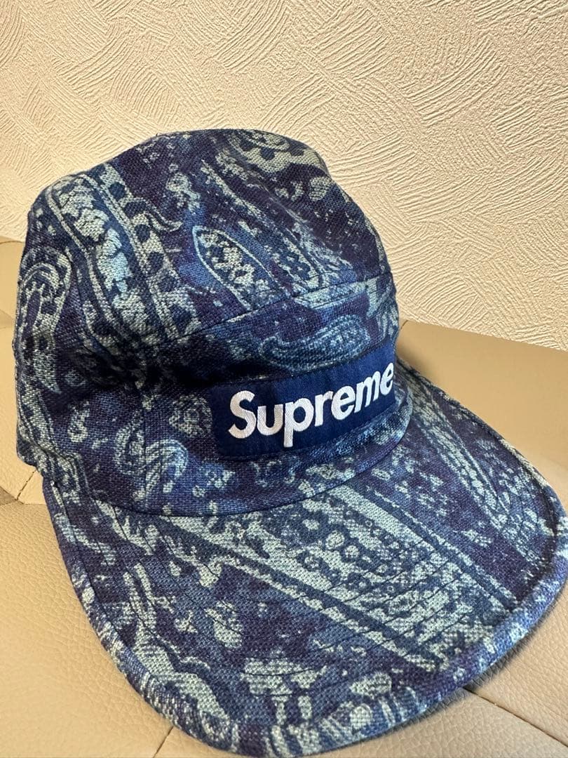 Supreme ペイズリー6ネイビーキャップ