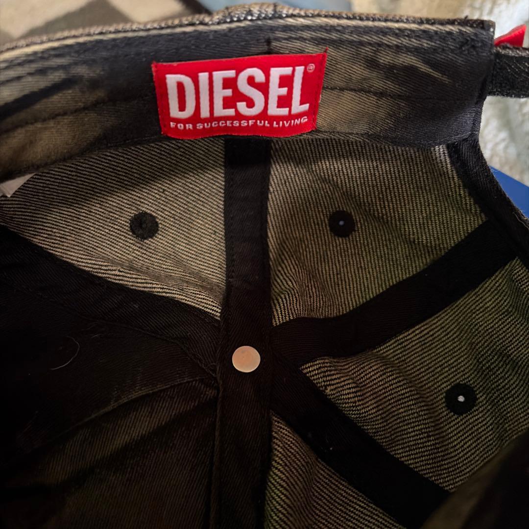 DIESEL デニムキャップ フリンジエッジ