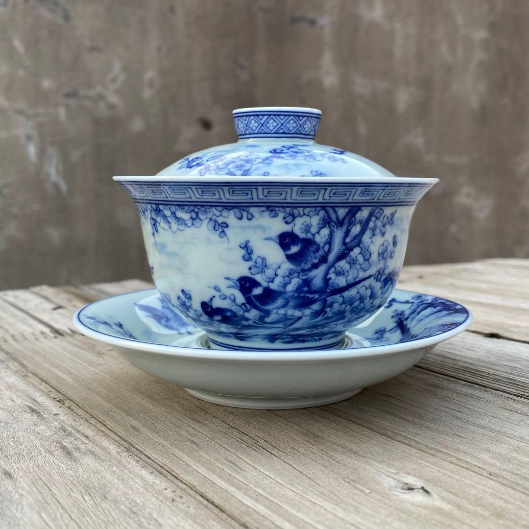 中国茶器 景徳镇 蓋付き茶器 飲茶食器 煎茶具 未使用品