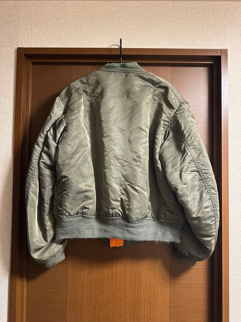 80s-90s ALPHA製MA-1 民生品/USA製　IDEALジップ　XL
