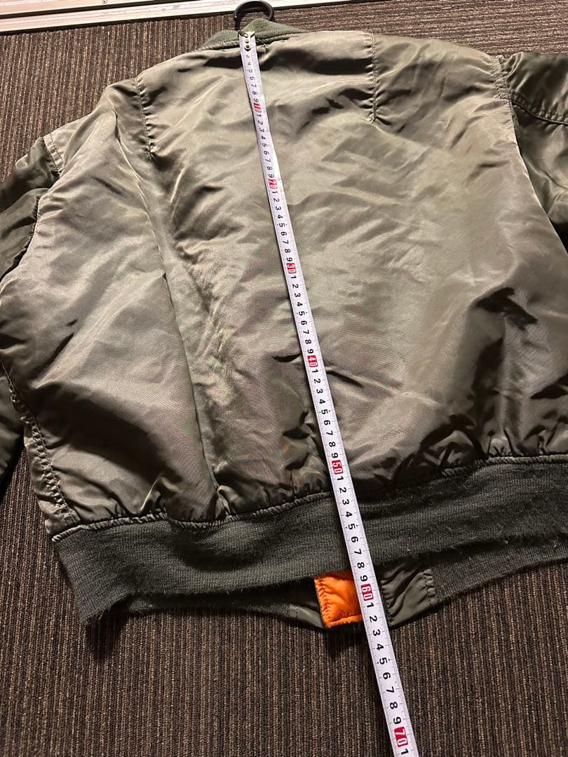 80s-90s ALPHA製MA-1 民生品/USA製　IDEALジップ　XL