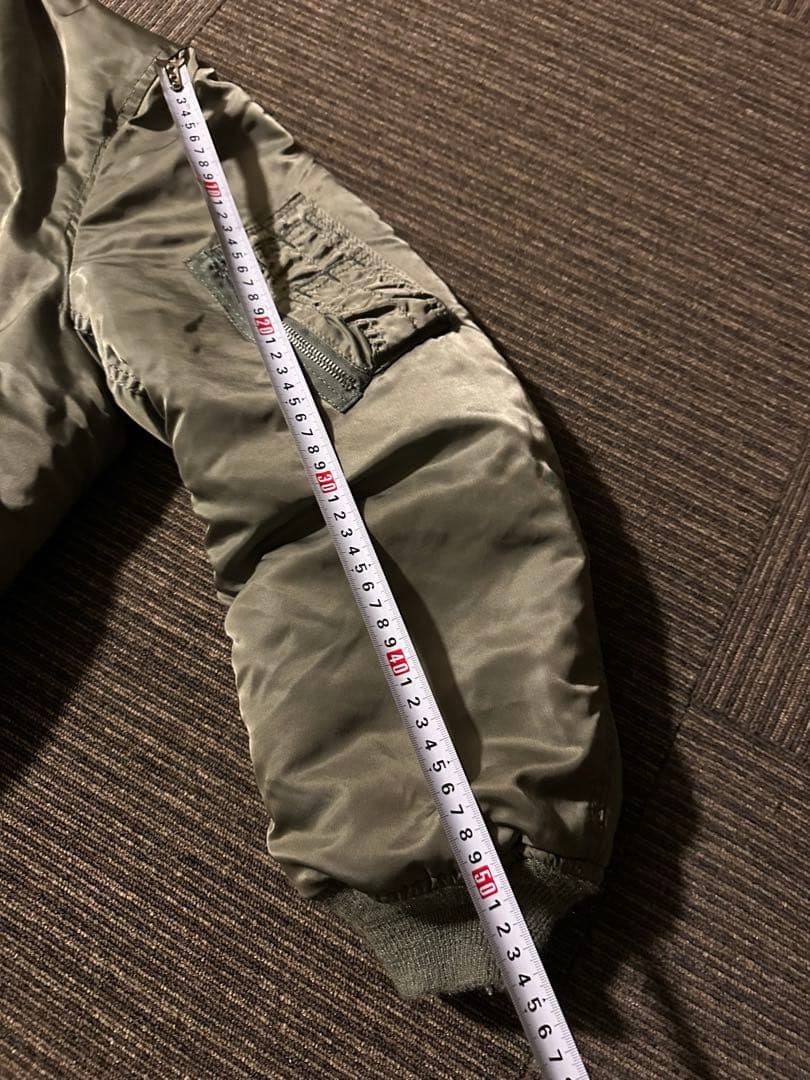 80s-90s ALPHA製MA-1 民生品/USA製　IDEALジップ　XL