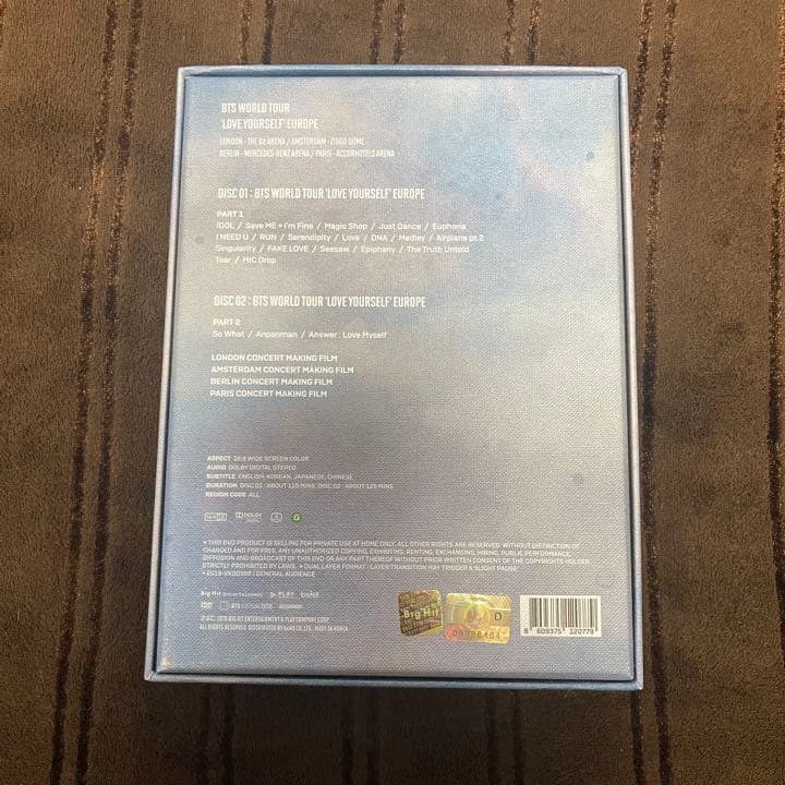 BTS lys Europe ヨーロッパ DVD