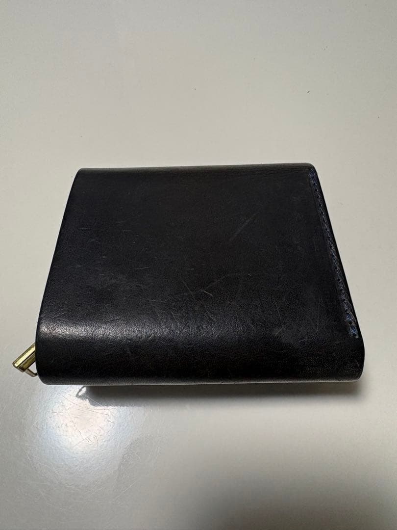 PLANT キアマータ ハーフウォレット レザー ネイビー 二つ折り財布 財布