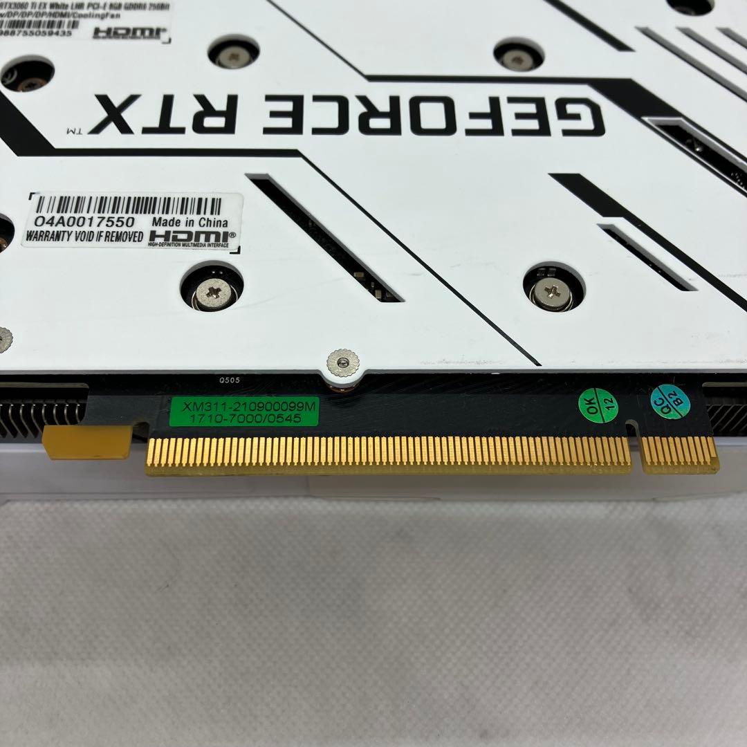 グラフィックボード・グラボ・ビデオカード GALAKURO GK-RTX3060Ti-E8GB/WHITE/LHR 166