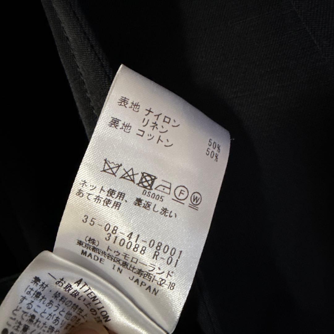 【値下げ】BACCA リネンナイロンヴィンテージギャバジン ステンカラーコート