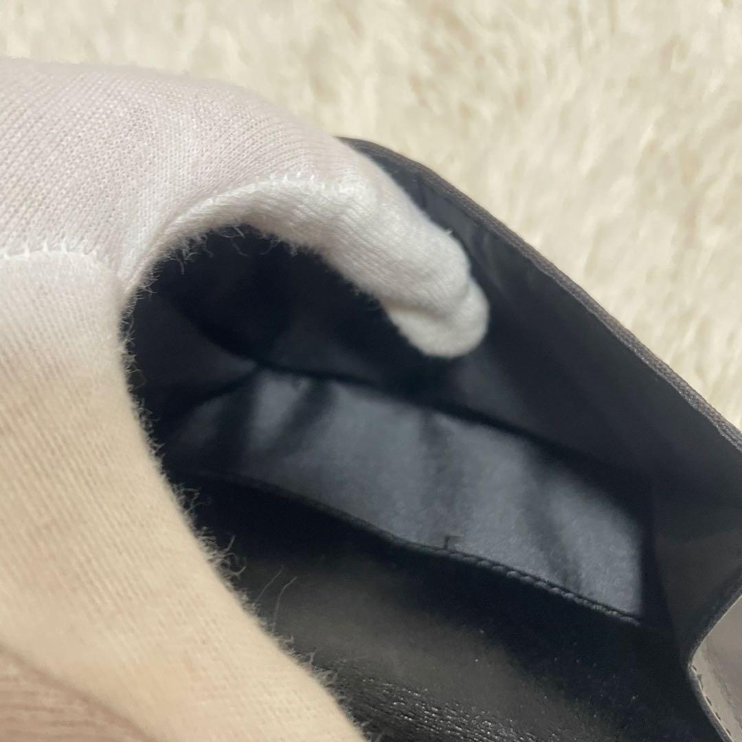 ♡美品♡ FENDI 二折財布 ズッカ柄 レザー×キャンバス ブラウン　ブラック