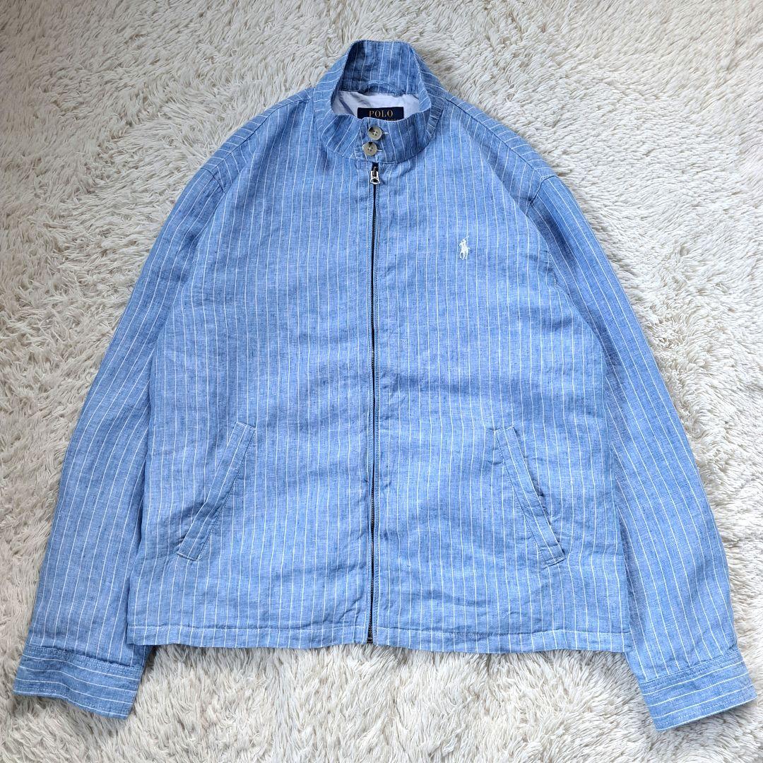 新品タグ付き 定価4.2万 ポロラルフローレン リネン ブルゾン ポニー刺繍