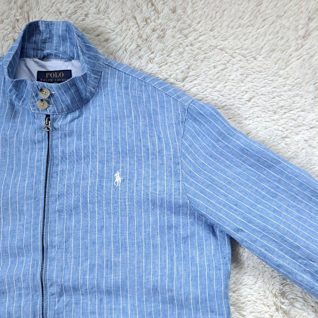 新品タグ付き 定価4.2万 ポロラルフローレン リネン ブルゾン ポニー刺繍