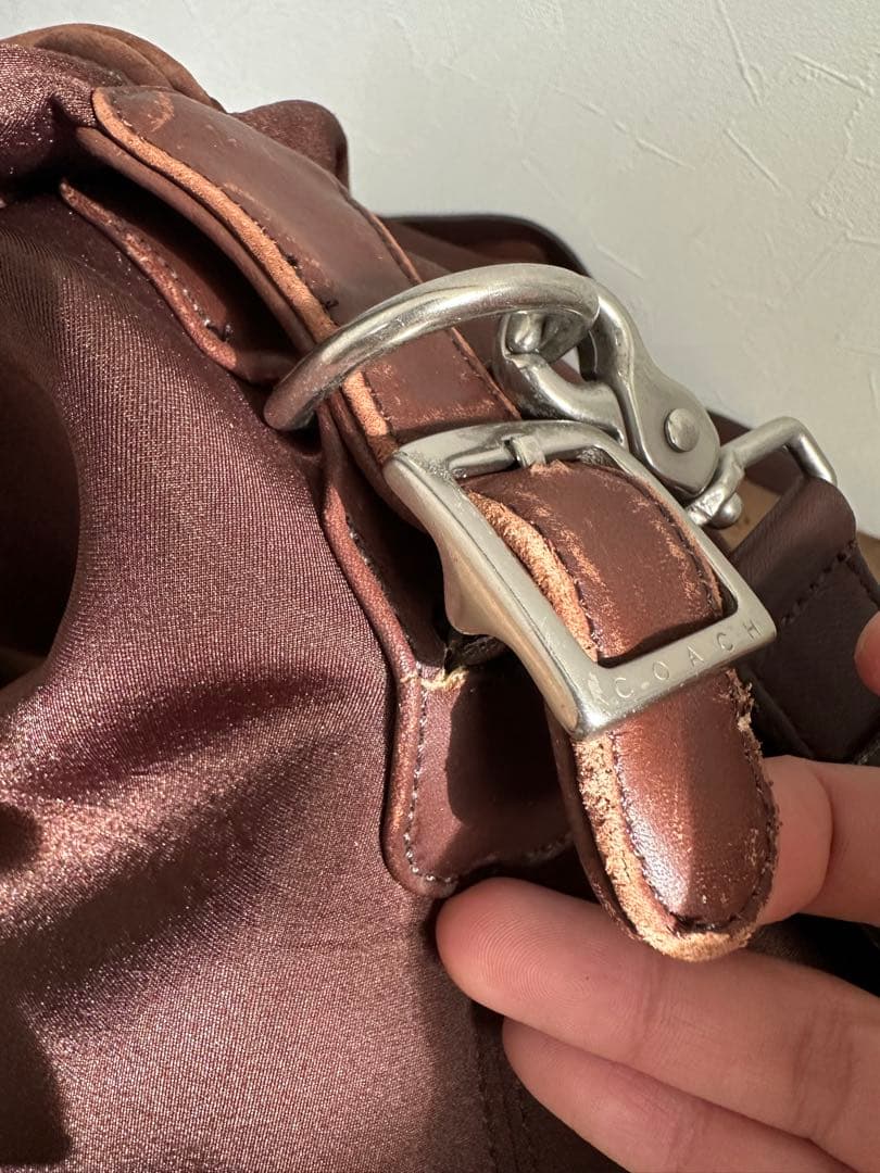 ＊値下＊ COACH コーチ 茶 ブラウン ボストンバッグ レザー