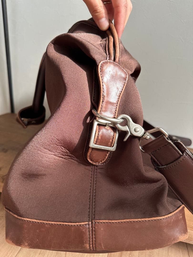 ＊値下＊ COACH コーチ 茶 ブラウン ボストンバッグ レザー
