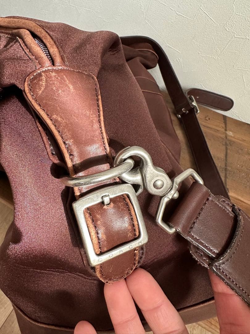 ＊値下＊ COACH コーチ 茶 ブラウン ボストンバッグ レザー