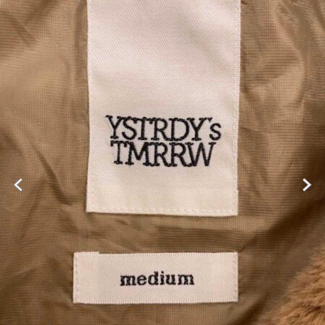 希少 YSTRDY'S TMRRW ファー ベスト ベージュ ブラウン