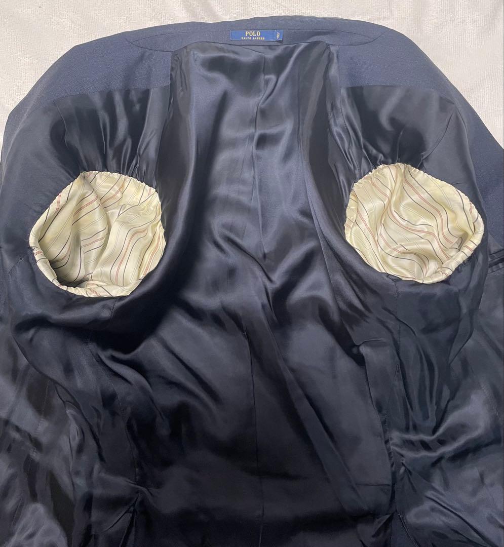 【美品/伊製】ポロラルフローレン スーツ 36S 濃紺 ウール100%