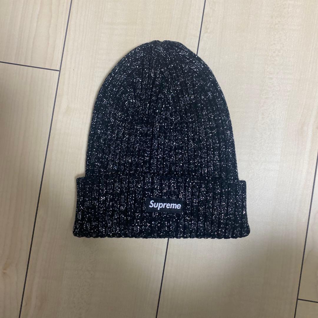 【新品未着用】Supreme　Overdyed　Beanie　メタリックブラック