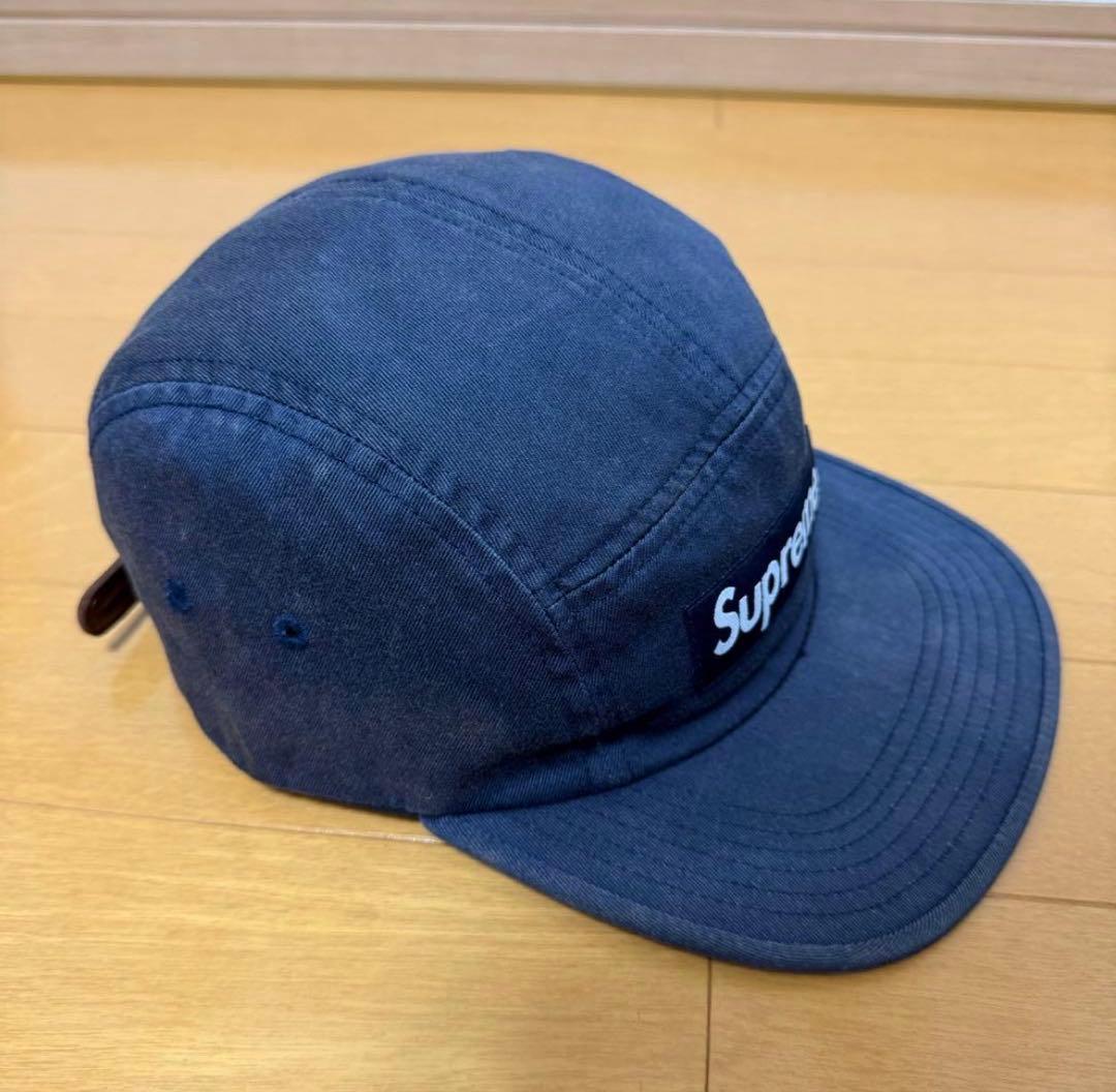 supremeキャップ　ネイビー