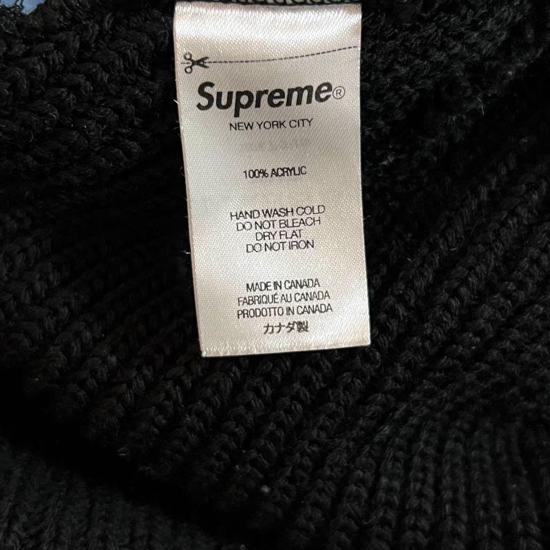 美品 Supreme Loose Gauge Beanie オール黒色 ニット帽