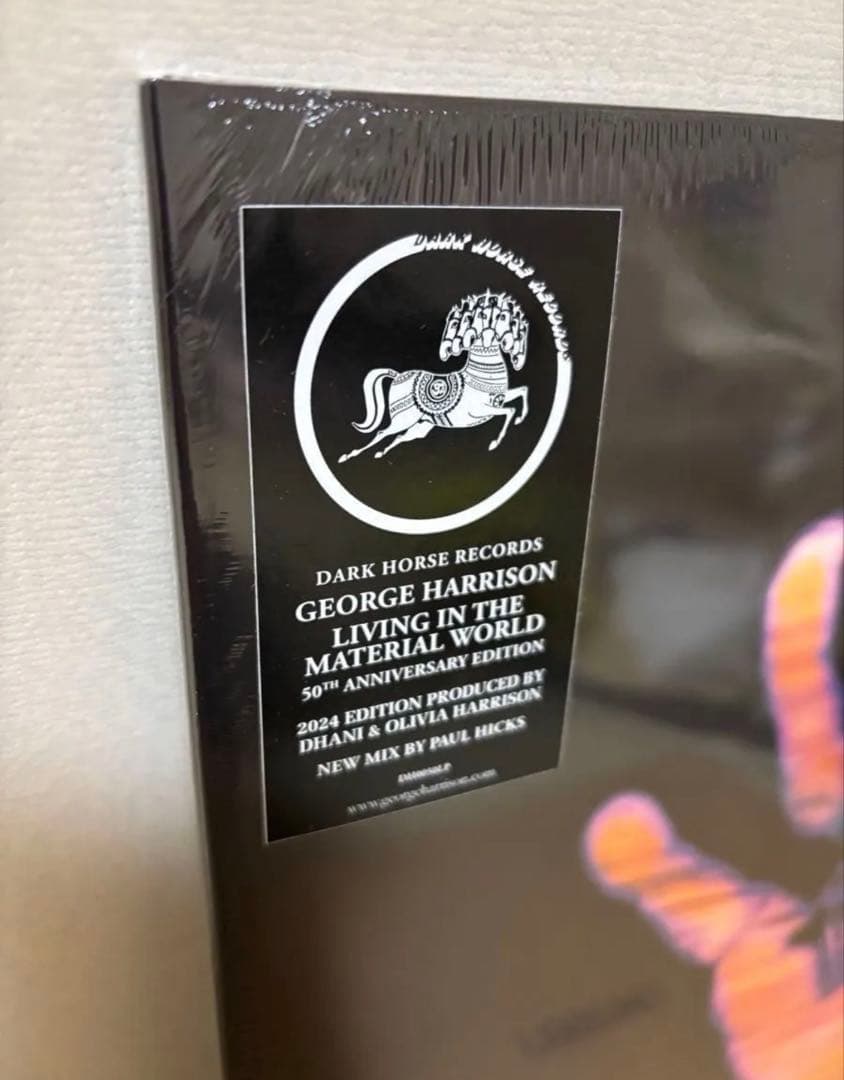 ジョージハリスン レコード カラー LP リビングインザマテリアルワー