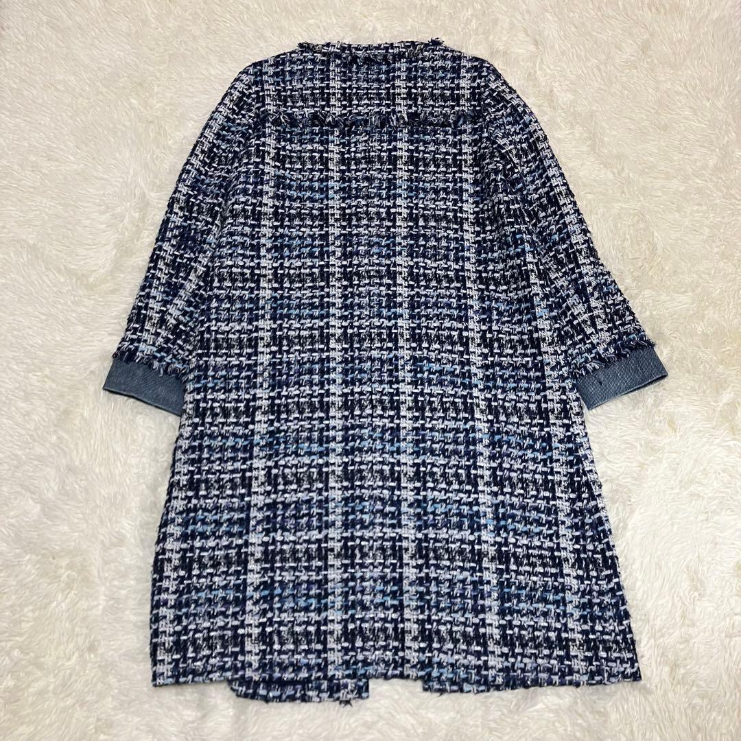 美品 グレースクラス ツイードコート JULES TOURNIER社 ビジュー