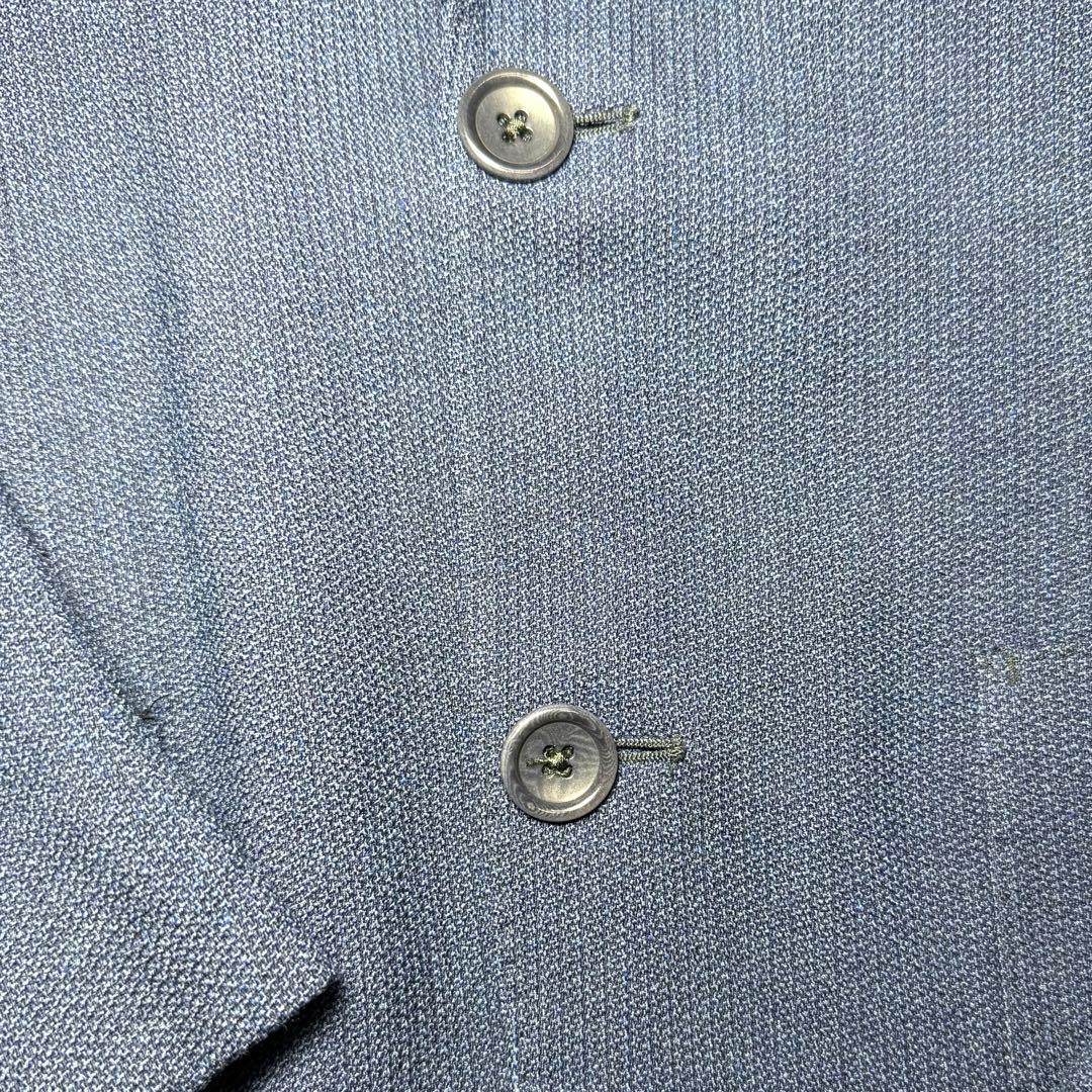【美品】BEAMS F イタリア製 　テーラードジャケット シルク　リネン 紺