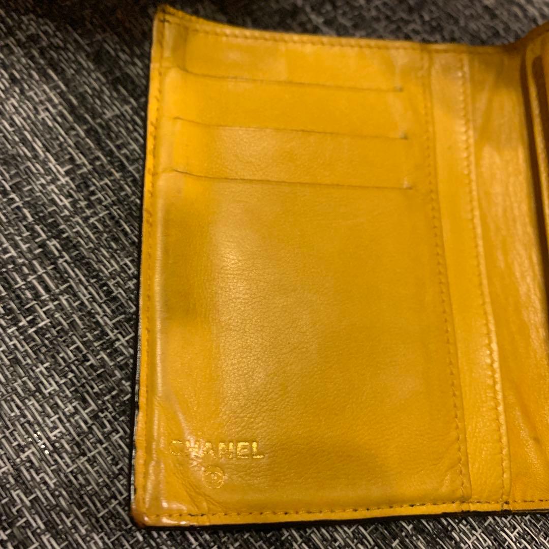 CHANEL大ココマークキャビアスキン がま口財布
