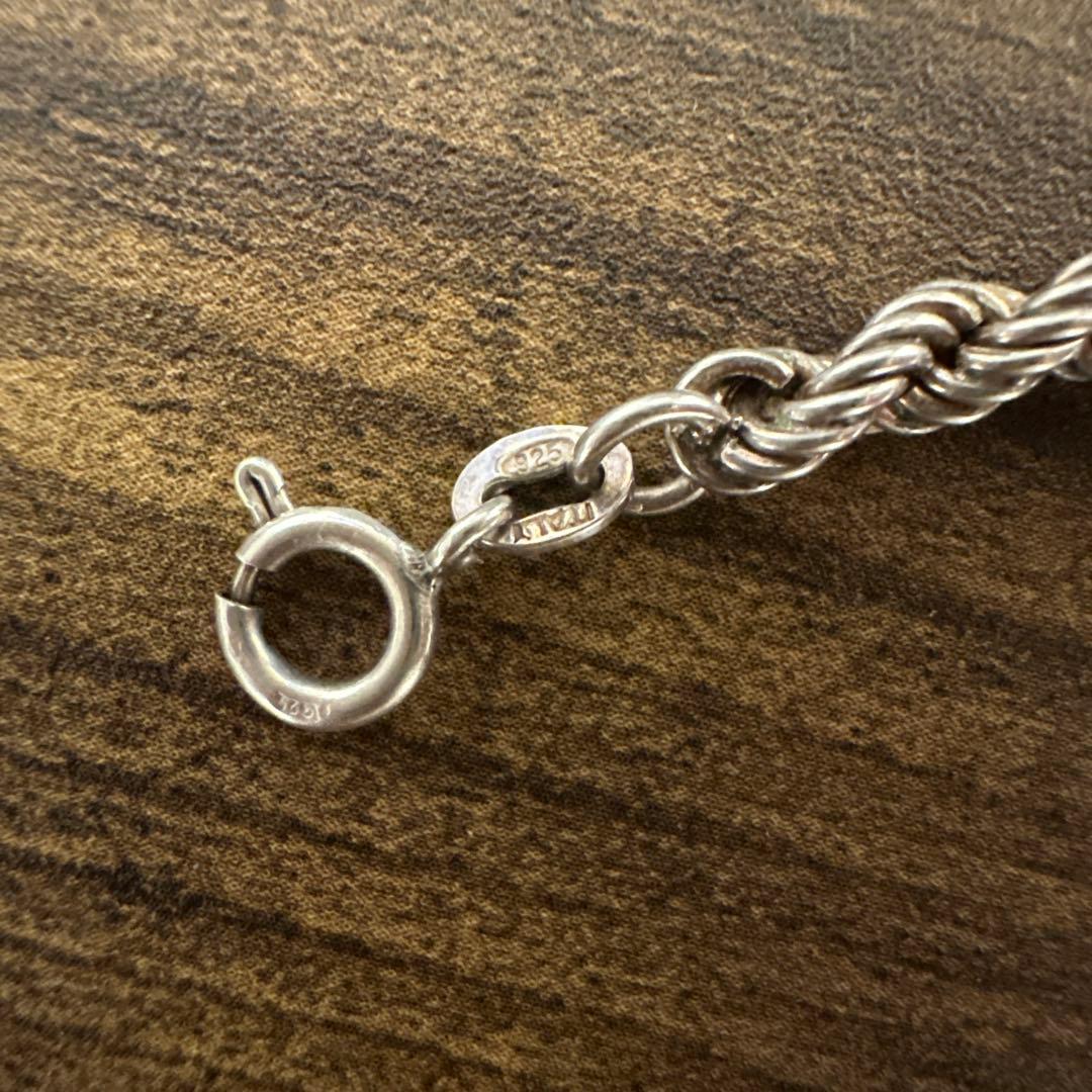 シルバー925 ツイストチェーンネックレス　39.5㎝　22g